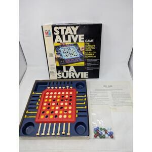 Vintage Stay Alive Marble Board Game 1971 Milton Bradley 4105 Complete Original